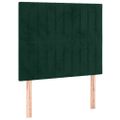 vidaXL Posteľný rám boxsping s matracom tmavozelený 100x200 cm zamat