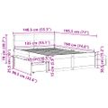 vidaXL Posteľ bez matraca 135x190 cm masívna borovica