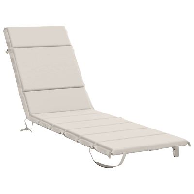 vidaXL Vankúš na ležadlo GEMERT 100% polyester Biela 200 x 50 x 3 cm