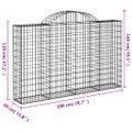 vidaXL Oblúkové gabionové koše 10 ks 200x30x120/140 cm pozink. železo