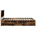 vidaXL Rám postele Dymová dub 135 x 190 cm Inžinierske drevo