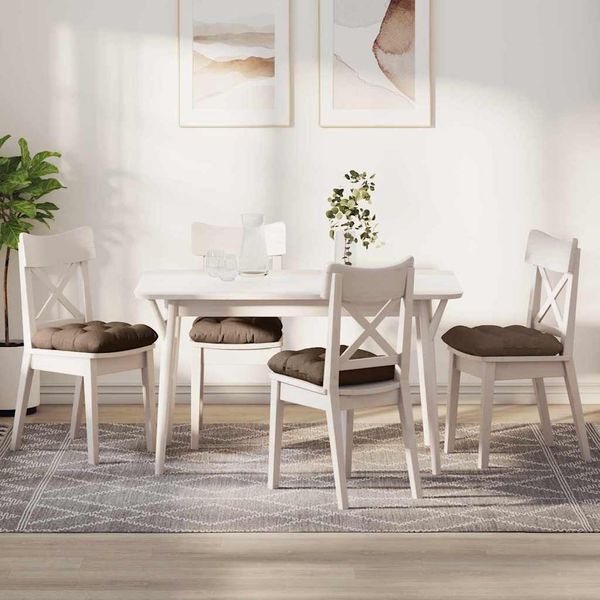 vidaXL Vankúše na sedenie 4 pcs Hnedá 40 x 40 x 12 cm látka