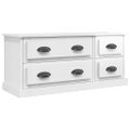 vidaXL TV skrinka lesklá biela 100x35,5x45 cm kompozitné drevo