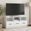 vidaXL TV skrinka Biela s vysokým leskom 102 x 34,5 x 47 cm