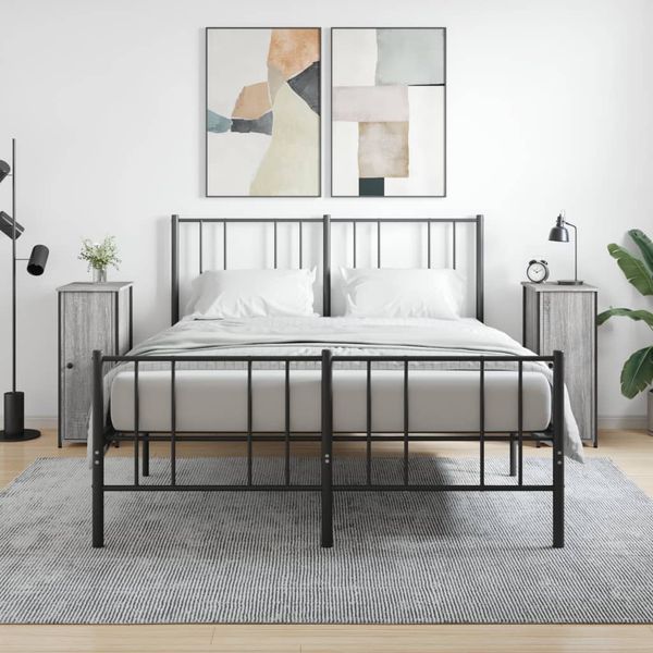 vidaXL Nočné stolíky 2 ks sivé sonoma 32x42x80 cm kompozitné drevo