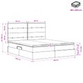 vidaXL LED úložná posteľ s matracom Sivohnedá 180 x 200 cm Látka