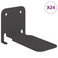 vidaXL Neviditeľná plávajúca polica 24 ks Čierny 6 x 11 x 6,5 cm