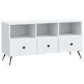 vidaXL TV skrinka Biela 102 x 34,5 x 50 cm Kompozitné drevo