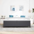 vidaXL Platformový rám postele Tmavo šedá 200 x 200 cm