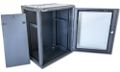 XtendLan 15U/600x450, na zeď, jednodílný, rozložený, skleněné dveře, černý Rozvadec, 19", na stenu, jednodílný, rozložený, výška 15U, 600 x 450, sklenené dvere, kourové sklo, nosnost 60kg, cerný
