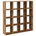 vidaXL Knižnica staré drevo 137,5x29x137,5 cm kompozitné drevo