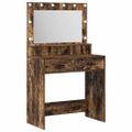 vidaXL Toaletný stolík Dymová dub 79 x 41 x 135 cm Kompozitné drevo