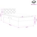 vidaXL Úložná posteľ s čelnou doskou Čierna 100 x 200 cm Zamat