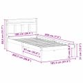 vidaXL Rám postele Hnedá 100 x 200 cm Masívne borovicové drevo