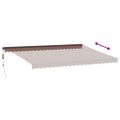 vidaXL Automaticky zaťahovacia markíza s LED hnedá 450x350 cm