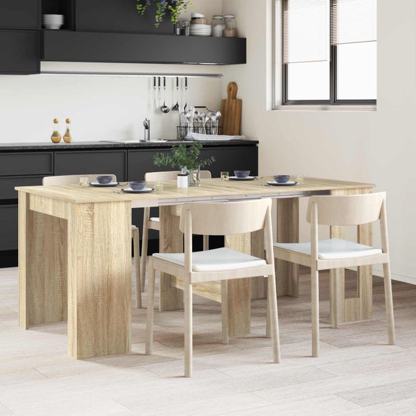 vidaXL Jedálenský stôl 180 x 85 x 75 cm Kompozitné drevo Dub sonoma