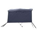 vidaXL Strieška Bimini s 3 oblúkmi a stenami 183x(154-167)x137 cm