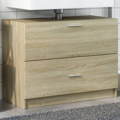 vidaXL Skrinka pod umývadlo dub sonoma 78x37x59 cm kompozitné drevo