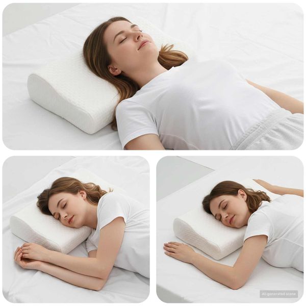 vidaXL Spací vankúš Jednofarebný Biela 50 x 30 x 10,5 cm Pamäťová pena