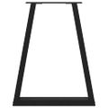vidaXL Nohy k jedálenskému stolu v tvare V, 2 ks, čierne, 60 x (72-73,3) cm, oceľové