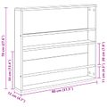 vidaXL Regál na časopisy Dymová dub 80 x 12 x 70 cm Kompozitné drevo