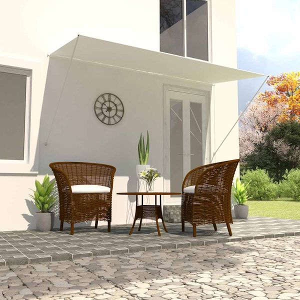 vidaXL Zaťahovacia markíza 300x150 cm krémová