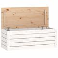 vidaXL Úložný box biely 89x36,5x33 cm masívna borovica
