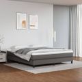 vidaXL Matrac s taštičkovými pružinami stredná tvrdosť sivý 180x200x20 cm umelá koža