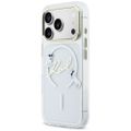 Puzdro Karl Lagerfeld pre iPhone 17 Pro 6,3" IML Choupettes Karl Script Logo MagSafe priehľadné