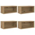 vidaXL Roh na skladovanie CD 4 ks Dub artisan 40 x 17 x 17 cm