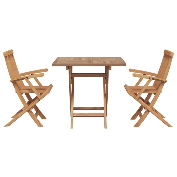 vidaXL Záhradný jedálenský set 3 pcs Hnedá Pevné akáciové drevo