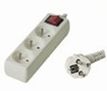Predlžovací prívod 230V, 5m, 3 zásuvky + vypínač