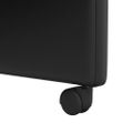 vidaXL Jedálenské stoličky na kolieskach 2 ks Umelá koža Čierna