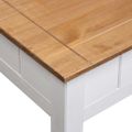 vidaXL Konferenčný stolík, biely 100x60x45 cm, borovica Panama Range
