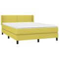 vidaXL Boxspring posteľ s matracom zelená 140x190 cm látka