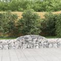 vidaXL Oblúkový gabiónový kôš 15 ks 300x30x40/60 cm pozinkované železo