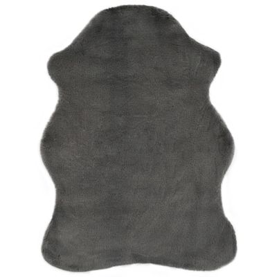 vidaXL Koberec 65x95 cm tmavosivý umelá králičia kožušina