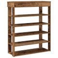 vidaXL Regál na topánky staré drevo 80x30x98 cm spracované drevo
