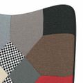 vidaXL Relaxačné kreslo s podnožkou vzor patchwork látkové