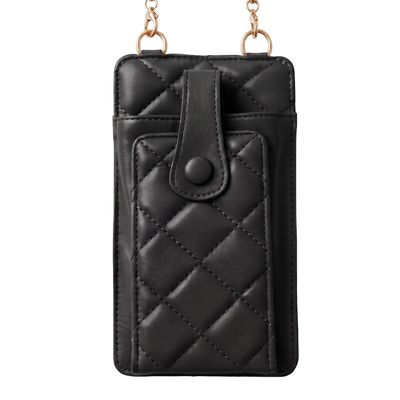Quilted phone bag 19*10,5*2cm black