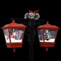 vidaXL Vianočná pouličná lampa so Santom čierno-červená 81x40x188 cm PVC