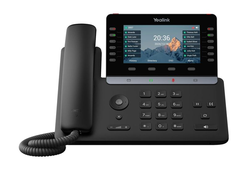 Yealink SIP-T85W SIP telefón, PoE, 5,5'' bar. LCD, GigE, 16 SIP účtov, BT, Wi-Fi 6