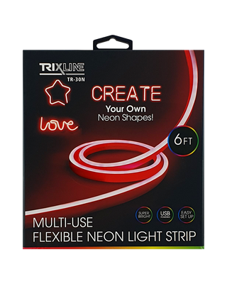 TR-30N Flexibilný NEÓNOVÝ LED pásik - červený 1,8m na USB Trixline