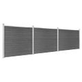 vidaXL Sada plotových panelov WPC 526x146 cm čierna