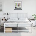 vidaXL Nočné stolíky 2 ks biele 36x39x59 cm oceľ