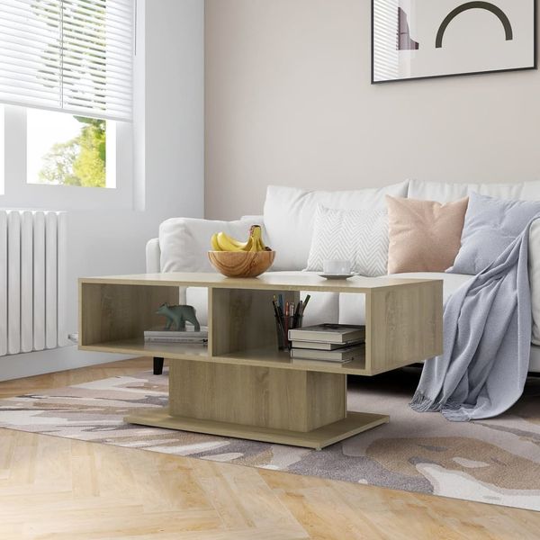 vidaXL Konferenčný stolík, dub sonoma 103,5x50x44,5cm kompozitné drevo