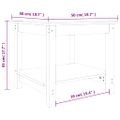 vidaXL Konferenčný stolík biely 50x50x45 cm borovicový masív