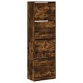 vidaXL Botník so 4 výklopnými zásuvkami dymový dub 60x34x187,5 cm