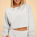Dámska mikina Cropped Bliss Grey - BeastPink