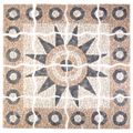 vidaXL Mosaikové dlaždice s kvetinovým vzorom Viacfarebný 120 x 120 cm
